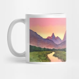 Stream in the Mountains (Evening) Mug